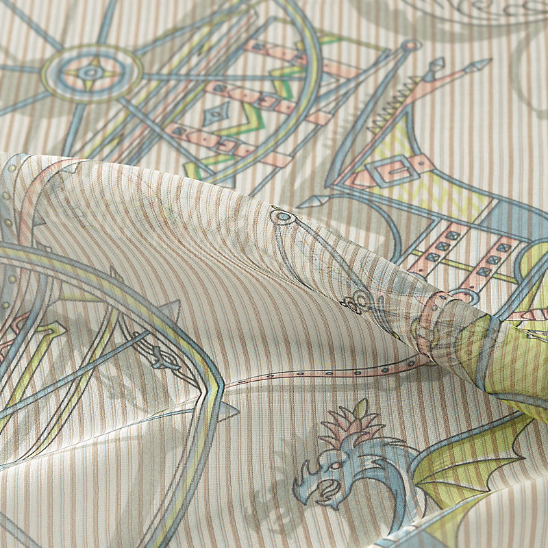 2024 SS【HERMES】ガヴロッシュ 45《Voitures en Equilibre》 Voitures en Equilibre scarf 45 | Hermès Mainland China